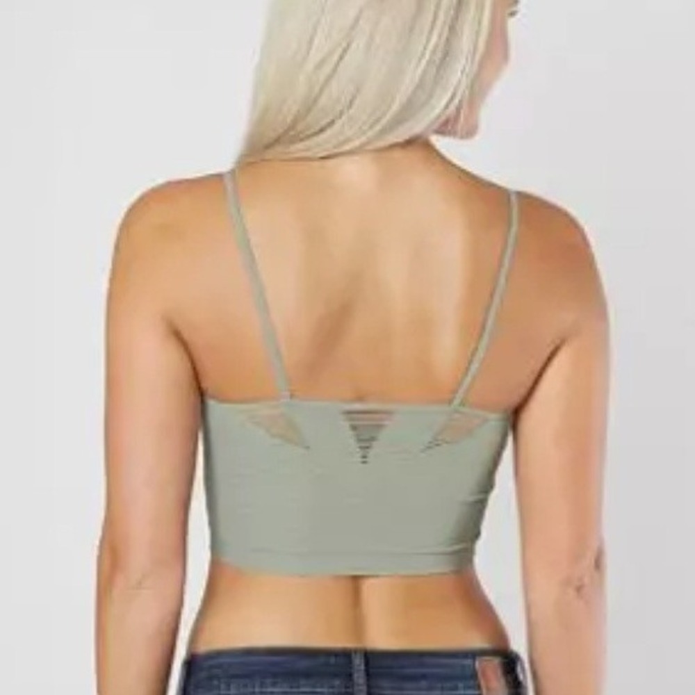 BKE Free People Laser Cut Bralette in Wrought Iron NEW XS/S - Picture 2 of 4
